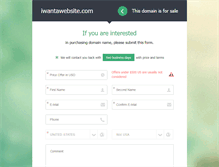 Tablet Screenshot of iwantawebsite.com